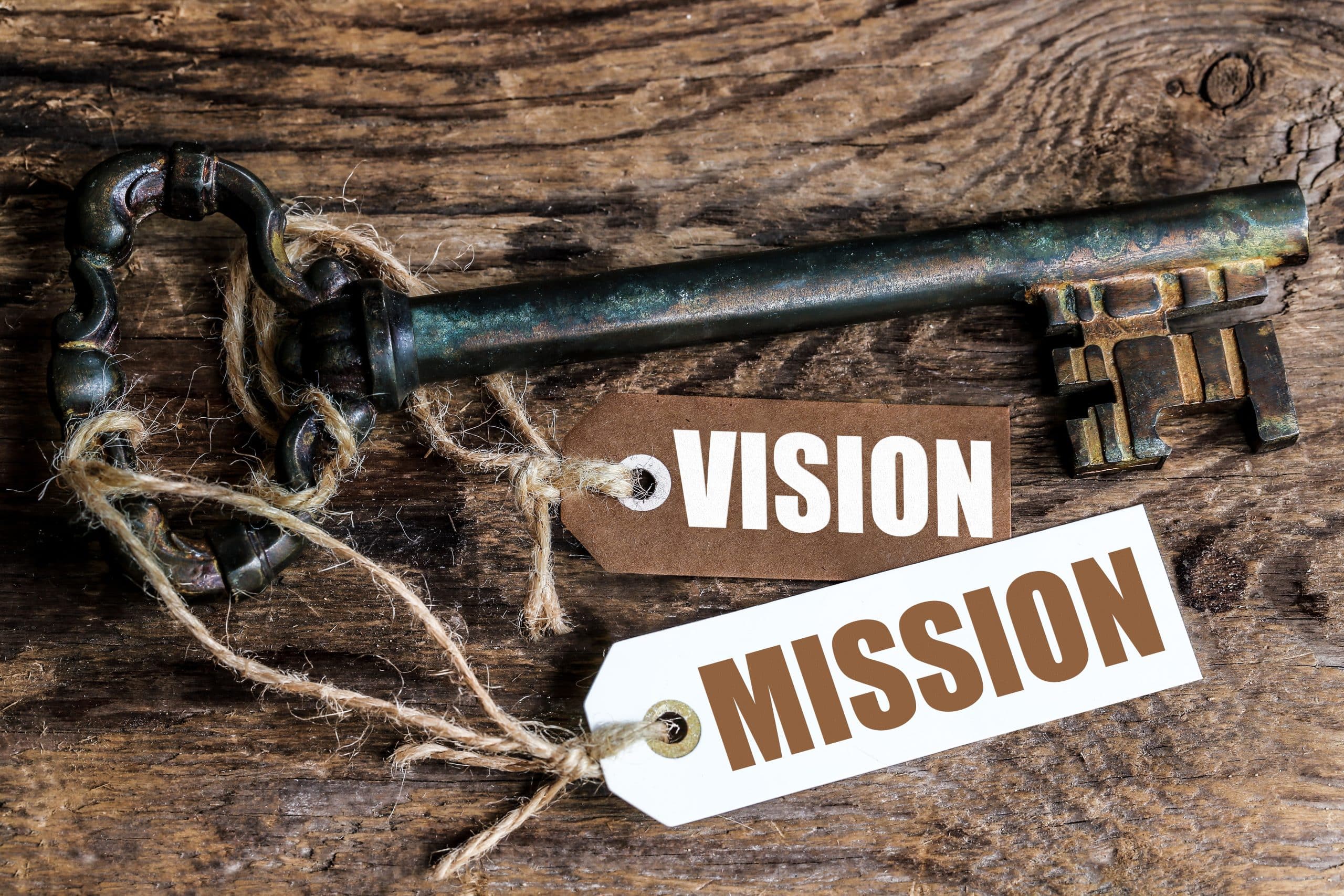 labels key : vision and mission